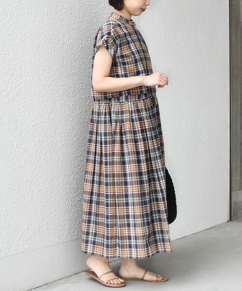 SHIPS / シップス ロング・マキシ丈ワンピース | 《予約》SHIPS Colors:〈手洗い可能〉マドラス チェック レイヤード ライク ワンピース◆ | 詳細14