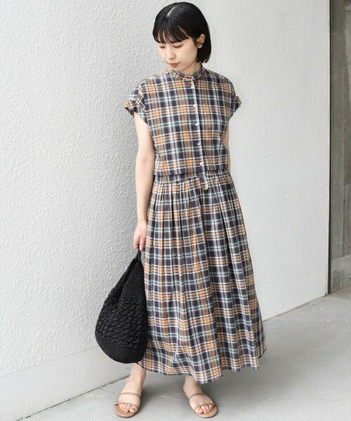 SHIPS / シップス ロング・マキシ丈ワンピース | 《予約》SHIPS Colors:〈手洗い可能〉マドラス チェック レイヤード ライク ワンピース◆ | 詳細15