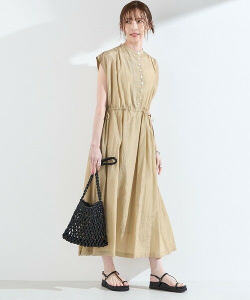 SHIPS / シップス ロング・マキシ丈ワンピース | SHIPS Colors:〈手洗い可能〉コットン キュプラ ギャザー ワンピース◇ | 詳細6