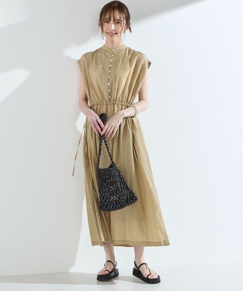 SHIPS / シップス ロング・マキシ丈ワンピース | SHIPS Colors:〈手洗い可能〉コットン キュプラ ギャザー ワンピース◇ | 詳細8