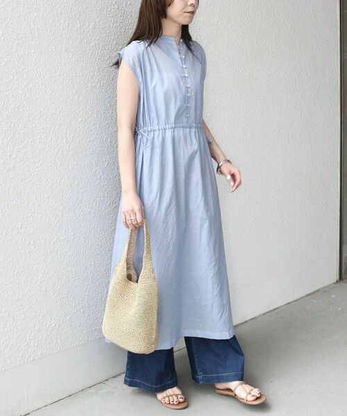 SHIPS / シップス ロング・マキシ丈ワンピース | 《予約》SHIPS Colors:〈手洗い可能〉コットン キュプラ ギャザー ワンピース◆ | 詳細17