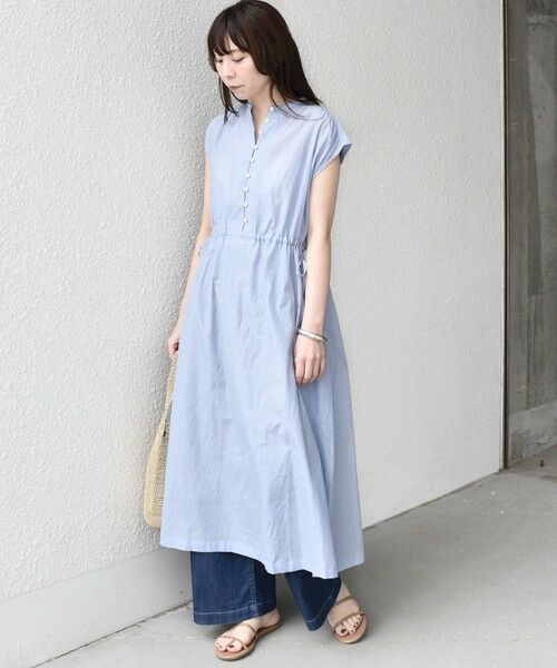 SHIPS / シップス ロング・マキシ丈ワンピース | 《予約》SHIPS Colors:〈手洗い可能〉コットン キュプラ ギャザー ワンピース◆ | 詳細19