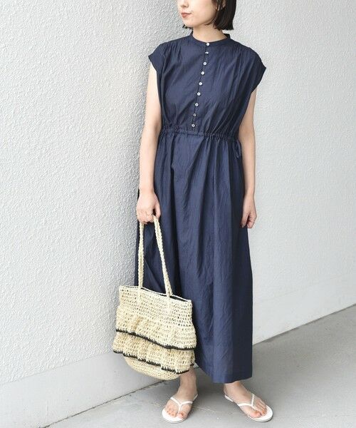 SHIPS / シップス ロング・マキシ丈ワンピース | 《予約》SHIPS Colors:〈手洗い可能〉コットン キュプラ ギャザー ワンピース◆ | 詳細26