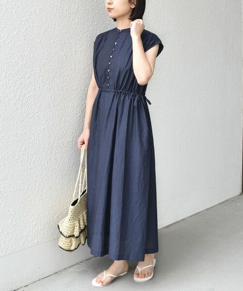 SHIPS / シップス ロング・マキシ丈ワンピース | 《予約》SHIPS Colors:〈手洗い可能〉コットン キュプラ ギャザー ワンピース◆ | 詳細27