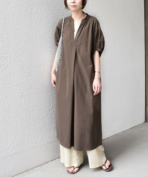 SHIPS / シップス ロング・マキシ丈ワンピース | 《予約》SHIPS Colors:〈UVカット・接触冷感〉ファンクション スキッパー ワンピース◆ | 詳細9