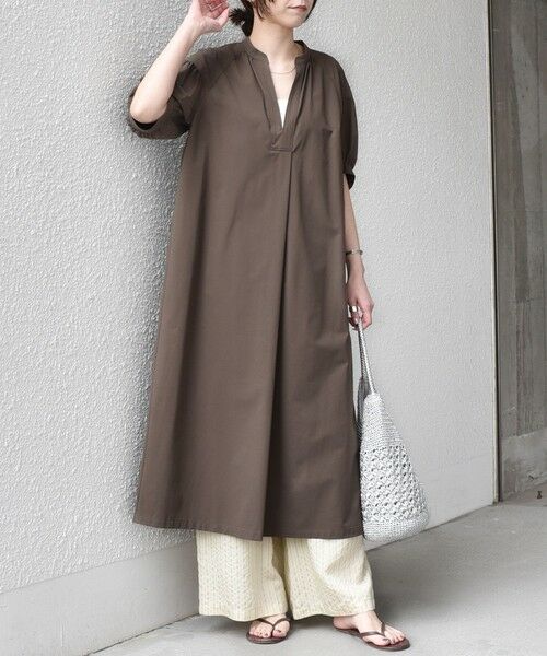 SHIPS / シップス ロング・マキシ丈ワンピース | 《予約》SHIPS Colors:〈UVカット・接触冷感〉ファンクション スキッパー ワンピース◆ | 詳細10