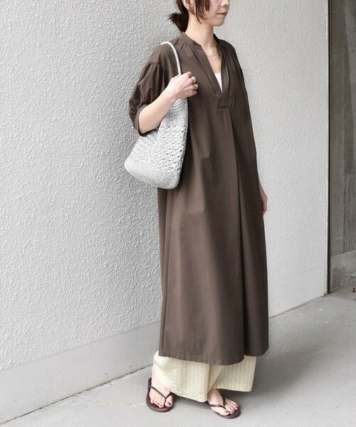 SHIPS / シップス ロング・マキシ丈ワンピース | 《予約》SHIPS Colors:〈UVカット・接触冷感〉ファンクション スキッパー ワンピース◆ | 詳細11