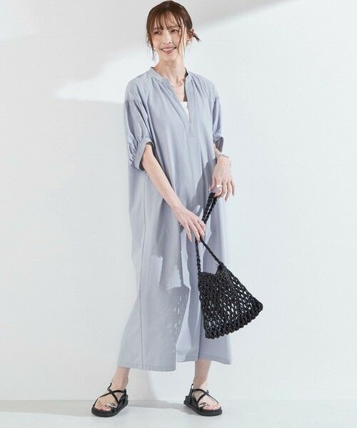SHIPS / シップス ロング・マキシ丈ワンピース | SHIPS Colors:〈UVカット・接触冷感〉ファンクション スキッパー ワンピース◇ | 詳細25