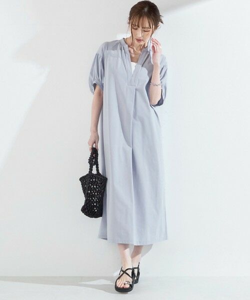 SHIPS / シップス ロング・マキシ丈ワンピース | SHIPS Colors:〈UVカット・接触冷感〉ファンクション スキッパー ワンピース◇ | 詳細26