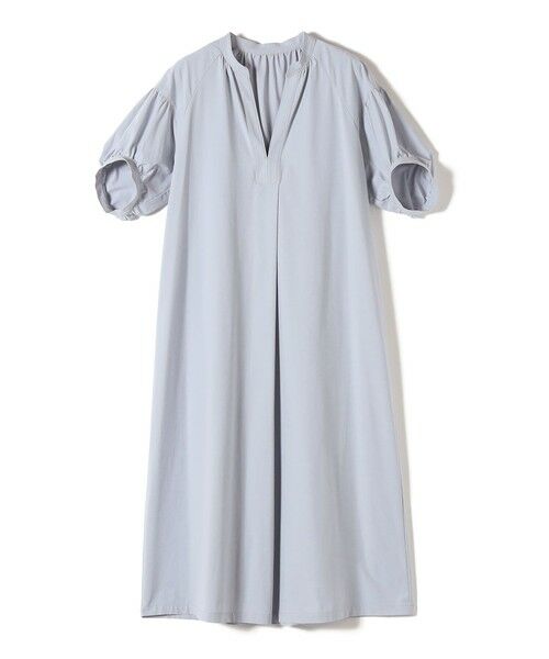 SHIPS / シップス ロング・マキシ丈ワンピース | 《予約》SHIPS Colors:〈UVカット・接触冷感〉ファンクション スキッパー ワンピース◆（ライトブルー）