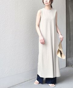 SHIPS / シップス ロング・マキシ丈ワンピース | 《予約》SHIPS Colors:〈手洗い可能〉ソフト 梨地 タンク ワンピース◆