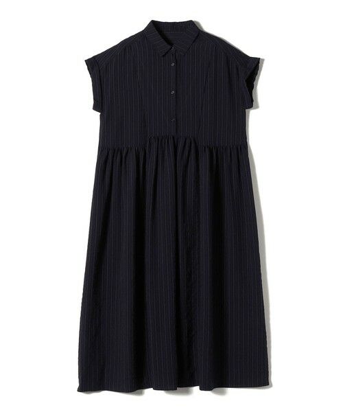 SHIPS / シップス ロング・マキシ丈ワンピース | 《予約》SHIPS Colors:〈手洗い可能〉ナイロンレーヨン ストライプ シャツ ワンピース◆ | 詳細1