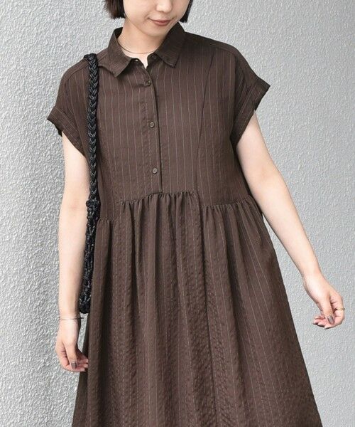 SHIPS / シップス ロング・マキシ丈ワンピース | 《予約》SHIPS Colors:〈手洗い可能〉ナイロンレーヨン ストライプ シャツ ワンピース◆ | 詳細20