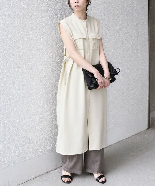 SHIPS / シップス ロング・マキシ丈ワンピース | 《予約》SHIPS Colors:〈手洗い可能〉サイド ベルト シャツ ワンピース◆ | 詳細3