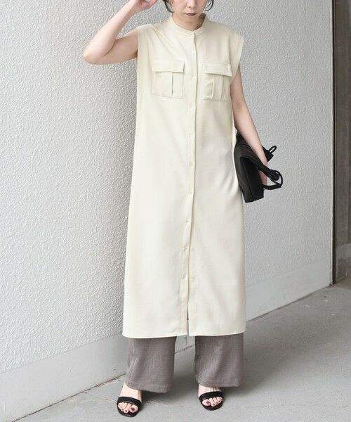 SHIPS / シップス ロング・マキシ丈ワンピース | 《予約》SHIPS Colors:〈手洗い可能〉サイド ベルト シャツ ワンピース◆ | 詳細4