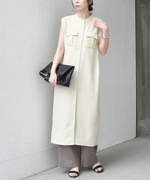 SHIPS / シップス ロング・マキシ丈ワンピース | 《予約》SHIPS Colors:〈手洗い可能〉サイド ベルト シャツ ワンピース◆ | 詳細5