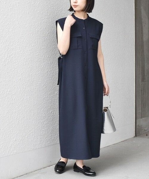SHIPS / シップス ロング・マキシ丈ワンピース | 《予約》SHIPS Colors:〈手洗い可能〉サイド ベルト シャツ ワンピース◆ | 詳細23