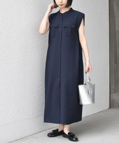 SHIPS / シップス ロング・マキシ丈ワンピース | 《予約》SHIPS Colors:〈手洗い可能〉サイド ベルト シャツ ワンピース◆ | 詳細24