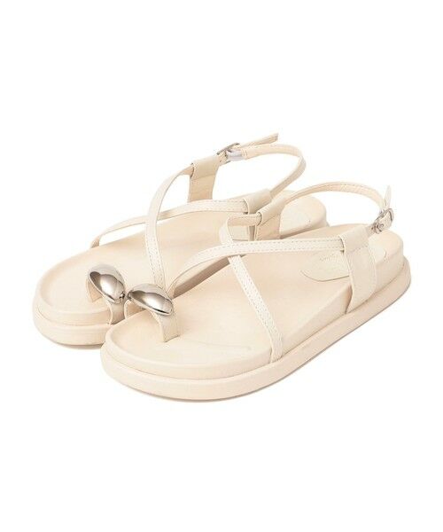 SHIPS / シップス サンダル | 《予約》SHIPS Colors:トゥリング クロス ストラップ サンダル◆ | 詳細1