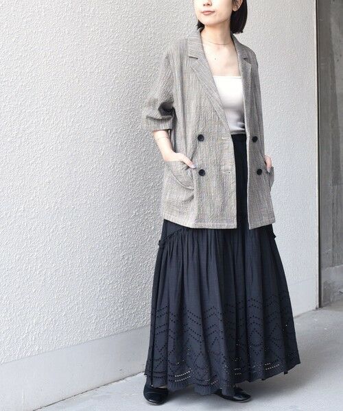 SHIPS / シップス テーラードジャケット | 《予約》SHIPS Colors:〈手洗い可能〉バンピー スラブ ショートスリーブ ジャケット◆ | 詳細2