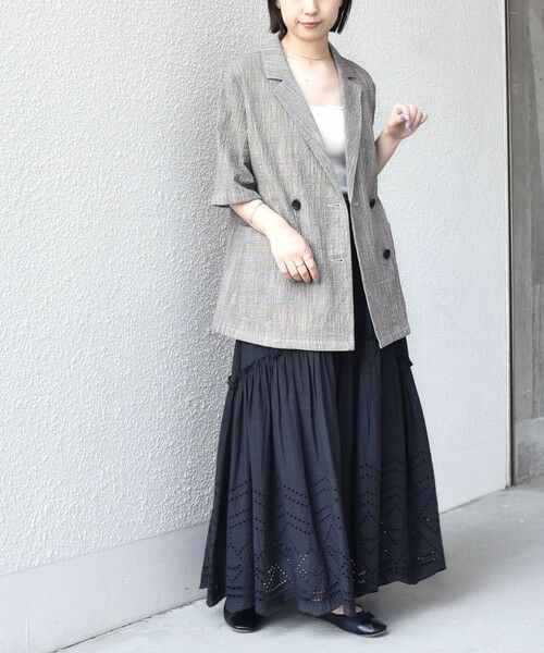 SHIPS / シップス テーラードジャケット | 《予約》SHIPS Colors:〈手洗い可能〉バンピー スラブ ショートスリーブ ジャケット◆ | 詳細6