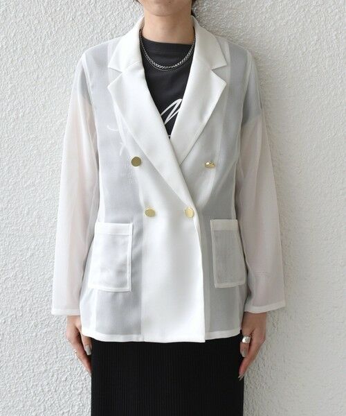 SHIPS / シップス テーラードジャケット | SHIPS Colors:〈手洗い可能〉メッシュ テーラード ジャケット | 詳細3