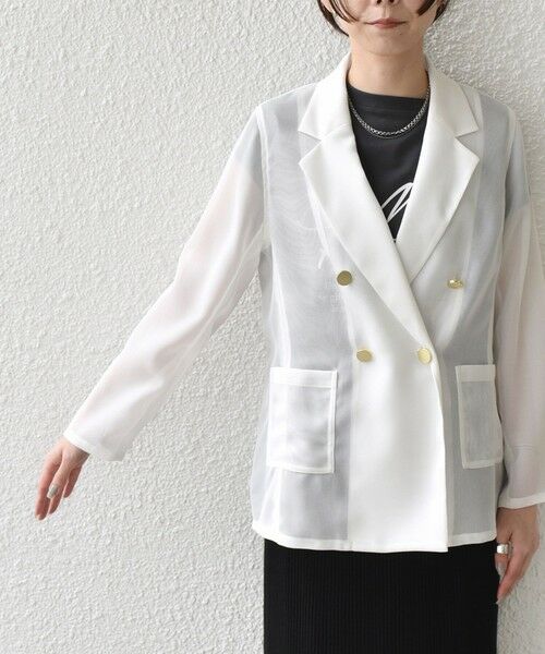 SHIPS / シップス テーラードジャケット | SHIPS Colors:〈手洗い可能〉メッシュ テーラード ジャケット | 詳細6