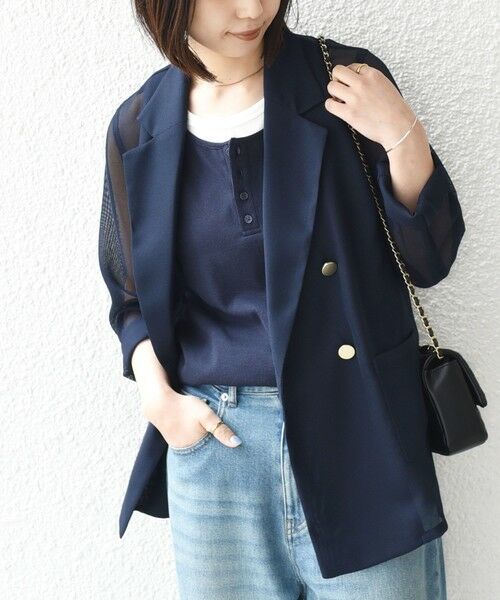 SHIPS / シップス テーラードジャケット | SHIPS Colors:〈手洗い可能〉メッシュ テーラード ジャケット | 詳細24