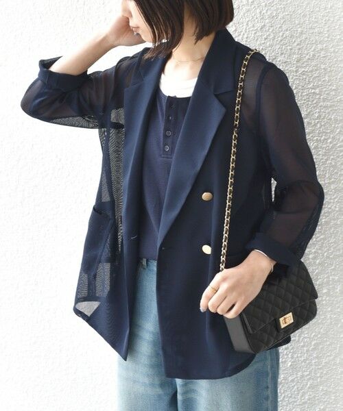 SHIPS / シップス テーラードジャケット | SHIPS Colors:〈手洗い可能〉メッシュ テーラード ジャケット | 詳細25