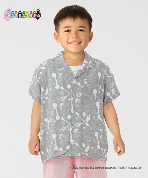 SHIPS / シップス シャツ・ブラウス | SHIPS Colors:〈洗濯機可能〉80〜130cm / バーバパパ レーヨン プリント シャツ（ダークグレー）