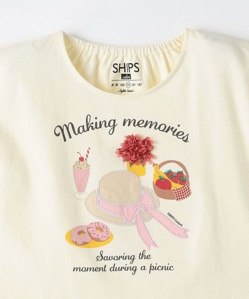 SHIPS / シップス Tシャツ | 《予約》SHIPS Colors:80〜130cm/ パッチワーク刺繍 リボン スイーツ Tシャツ◆ | 詳細2