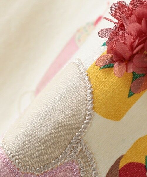 SHIPS / シップス Tシャツ | 《予約》SHIPS Colors:80〜130cm/ パッチワーク刺繍 リボン スイーツ Tシャツ◆ | 詳細7