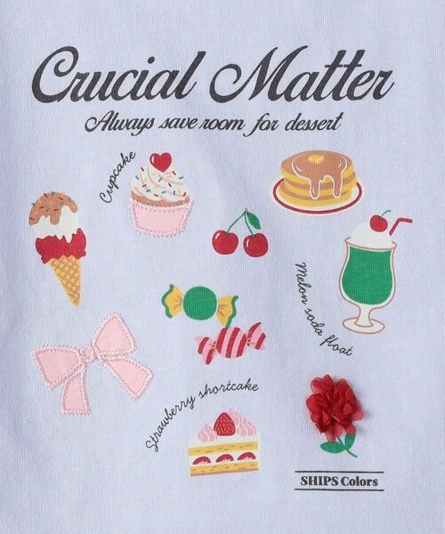SHIPS / シップス Tシャツ | 《予約》SHIPS Colors:80〜130cm/ パッチワーク刺繍 リボン スイーツ Tシャツ◆ | 詳細11