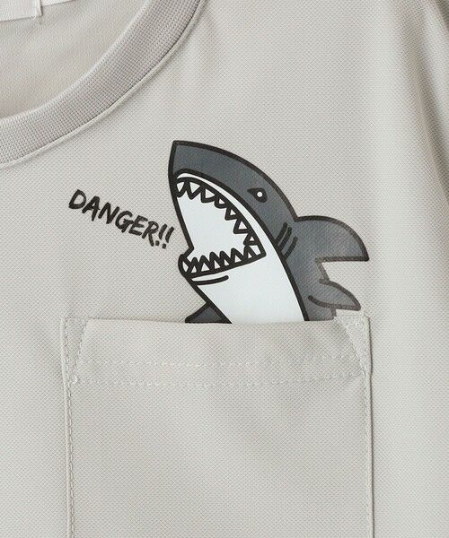 SHIPS / シップス Tシャツ | 【WEB限定】SHIPS Colors:90〜140cm /〈接触冷感・UVカット〉カノコ ポケット プリントT | 詳細1