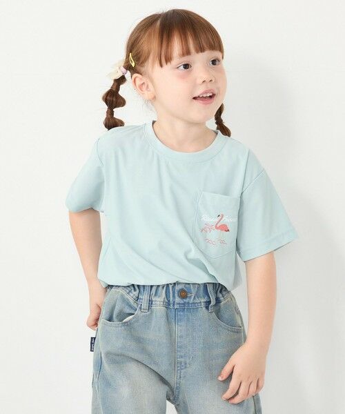 SHIPS / シップス Tシャツ | 【WEB限定】SHIPS Colors:90〜140cm /〈接触冷感・UVカット〉カノコ ポケット プリントT | 詳細22