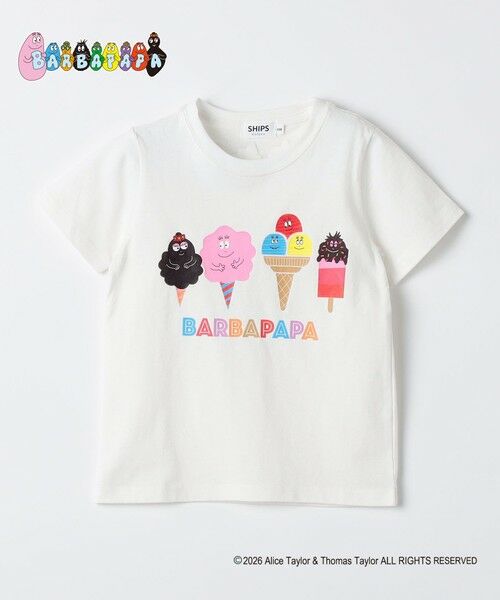 SHIPS / シップス Tシャツ | SHIPS Colors:〈洗濯機可能〉90〜140cm / バーバパパ コラボ プリント Tシャツ（ホワイト系）