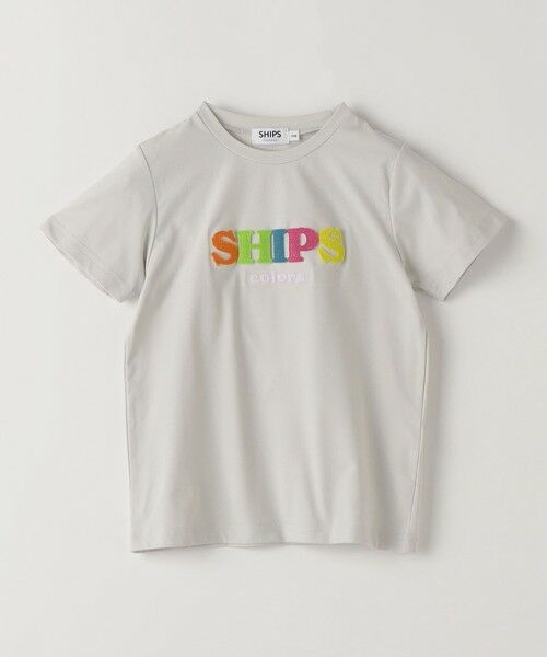 SHIPS / シップス Tシャツ | SHIPS Colors:80〜130cm /〈接触冷感・吸水速乾〉歯ブラシ刺繍 ロゴ Tシャツ（ライトグレー）