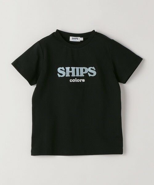 SHIPS / シップス Tシャツ | SHIPS Colors:80〜130cm /〈接触冷感・吸水速乾〉歯ブラシ刺繍 ロゴ Tシャツ（ブラック）