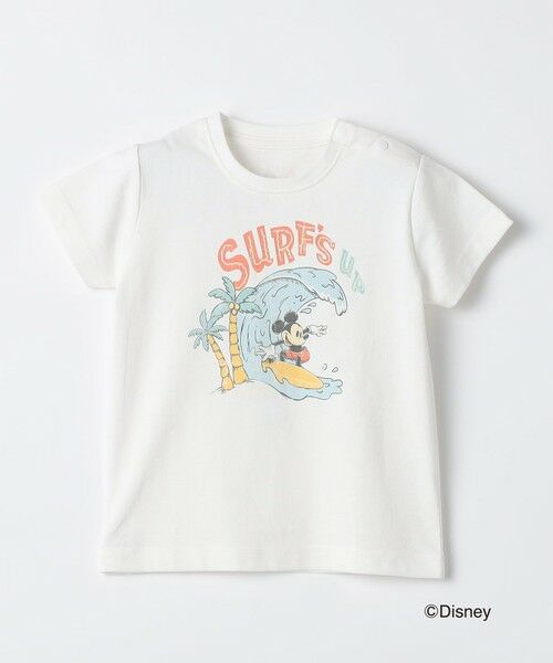SHIPS / シップス Tシャツ | SHIPS Colors:〈洗濯機可能〉80〜130cm / ミッキー プリント Tシャツ（アイボリー）