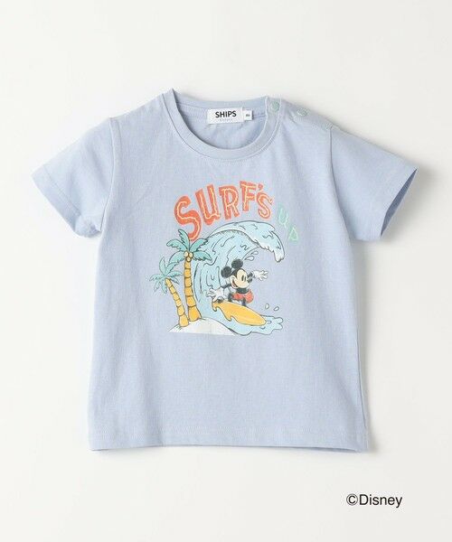 SHIPS / シップス Tシャツ | SHIPS Colors:〈洗濯機可能〉80〜130cm / ミッキー プリント Tシャツ（ライトブルー）