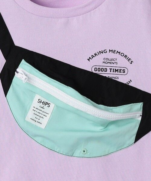 SHIPS / シップス Tシャツ | SHIPS Colors:80〜130cm /〈洗濯機可能〉ボディバッグ プリント Tシャツ | 詳細7