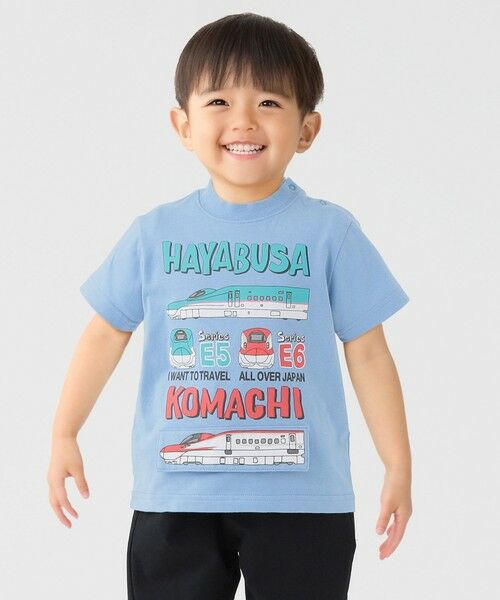 SHIPS / シップス Tシャツ | SHIPS Colors:90〜130cm /〈洗濯機可能〉新幹線 プリント Tシャツ（ブルー）