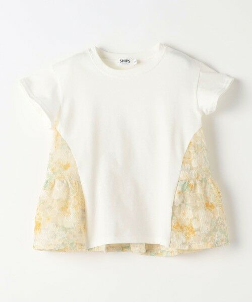 SHIPS / シップス Tシャツ | SHIPS Colors:90〜140cm /〈洗濯機可能〉ドッキング チュニック Tシャツ（オフホワイト）