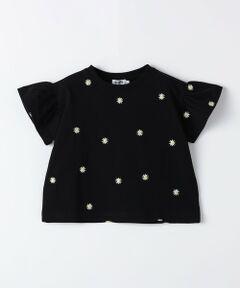 SHIPS / シップス Tシャツ | 《予約》SHIPS Colors:90〜140cm / リンク フラワー刺繍 Tシャツ◆