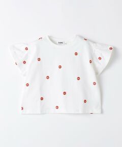 SHIPS / シップス Tシャツ | 《予約》SHIPS Colors:90〜140cm / リンク フラワー刺繍 Tシャツ◆