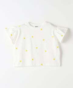 SHIPS / シップス Tシャツ | SHIPS Colors:90〜140cm / リンク フラワー刺繍 Tシャツ◇
