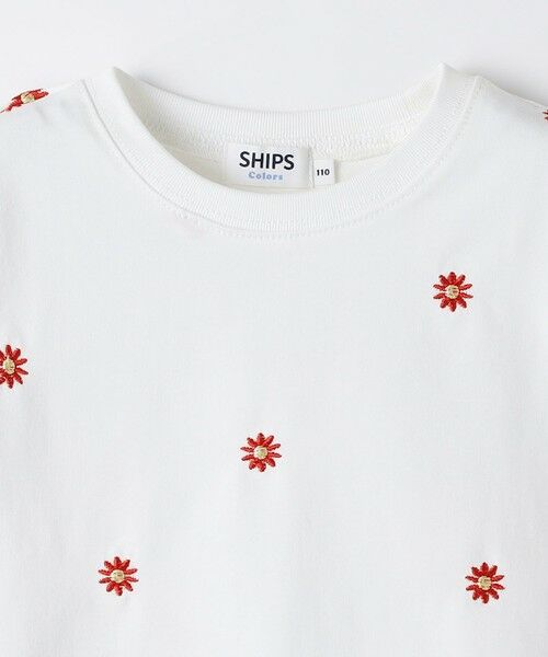 SHIPS / シップス Tシャツ | 《予約》SHIPS Colors:90〜140cm / リンク フラワー刺繍 Tシャツ◆ | 詳細3