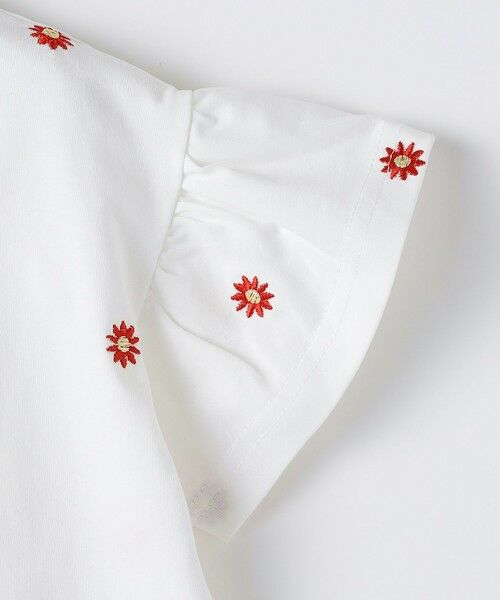 SHIPS / シップス Tシャツ | 《予約》SHIPS Colors:90〜140cm / リンク フラワー刺繍 Tシャツ◆ | 詳細4