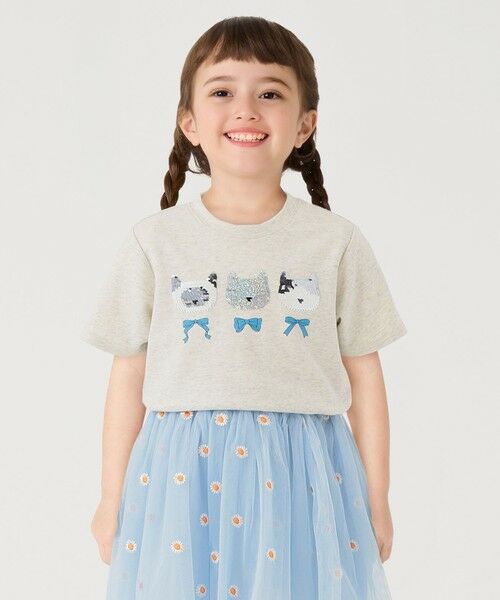 SHIPS / シップス Tシャツ | 《予約》SHIPS Colors:100〜130cm /〈手洗い可能〉スパンコール 刺繍 Tシャツ◆ | 詳細11