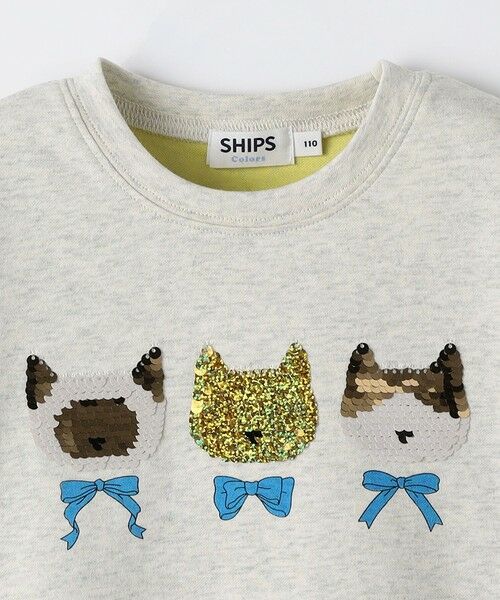 SHIPS / シップス Tシャツ | 《予約》SHIPS Colors:100〜130cm /〈手洗い可能〉スパンコール 刺繍 Tシャツ◆ | 詳細4